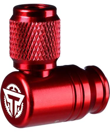 Turbulent CO2 Bike Tire Inflator Set - Presta & Schrader Valve Compatible - Quick Air Pump for Mountain, Road & Off-Road Bicycles - Insulated Sleeve - Red - Buy Online on GoSupps.com