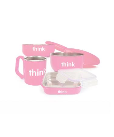 Thinkbaby Complete BPA Free Feeding Set (Pink) Pink 4 Piece Set