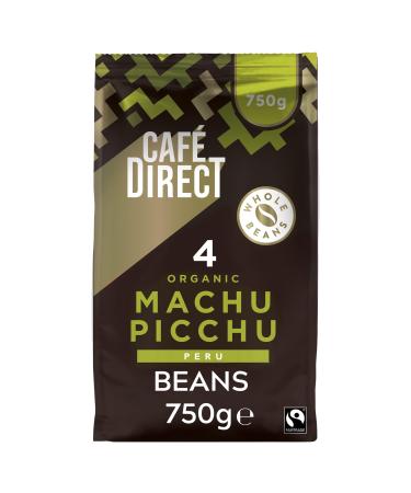 Cafédirect Organic Machu Picchu Arabica Coffee Whole Beans Fairtrade 750g
