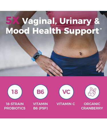 NewRhythm Probiotics for Women P-5-P Vitamin C & Organic Cranberry 100 Billion CFU 18 Strains Prebiotics & Probiotics Vaginal Probiotics for Digestive Health & PH Balance 60 Capsules No Dairy - Buy Online on GoSupps.com