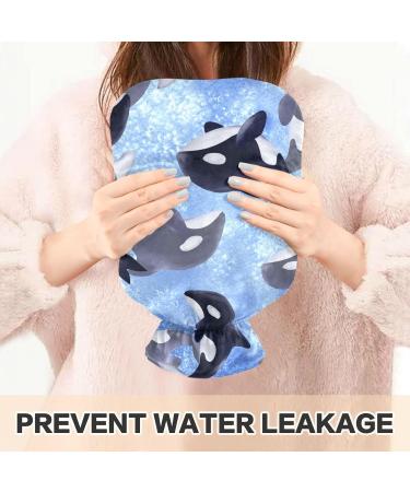 Whales Hot Water Bottle 2L - Large BPA-Free with Cover | Pain Relief for Bed Hands & Feet - Buy Online on GoSupps.com