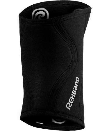 Rehband Knee Support Sleeve for CrossFit & Heavy Training - 5mm Neoprene Unisex Silver/Black - Optimize Performance & Comfort - Buy Online on GoSupps.com