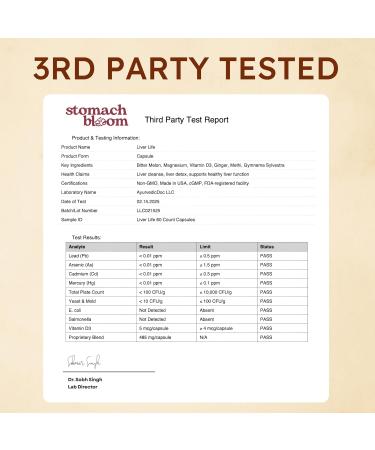 Stomach Bloom Liver Detox & Cleanse | Natural & Herbal Liver Support 60 Ct - Buy Online on GoSupps.com