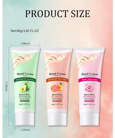 Mini Hand Cream Kit-3Pcs 80g Small Scented Hand Lotion for Dry Cracked Working Hands Natural Fragrance Moisturizing Travel Size Bulk Hand Lotion Baby Shower Wedding Favors Christmas Gift for Women 80 g (Pack of 3) - Buy Online on GoSupps.com