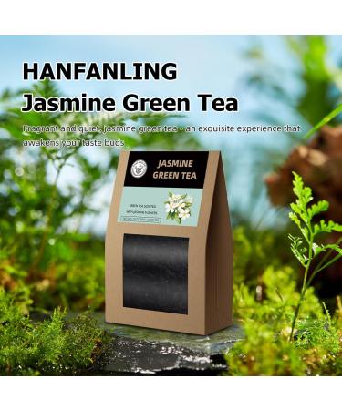 HANFANGLING Jasmine Green Tea: 100% Natural Loose Leaf - Metabolism Booster, Anxiety & Stress Reliever, Breath Freshener - Aromatic Flavor Blend - Buy Online on GoSupps.com