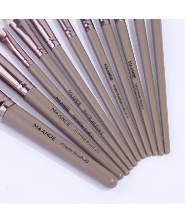 MAANGE 20 Pcs Makeup Brush Set - Premium Synthetic Brushes for Powder, Concealers, Eye Shadows & Eyeliner - Champagne - Buy Online on GoSupps.com