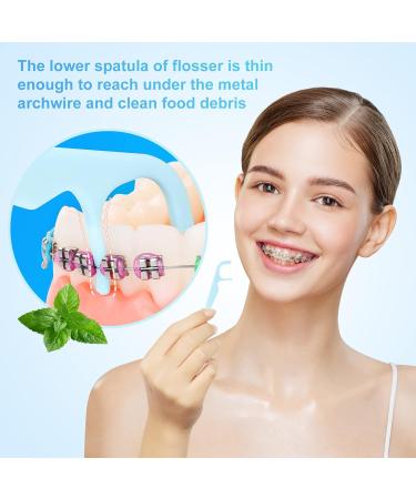 Mild Mint Braces Flossers - 50 Count Orthodontic Floss Picks for Adults & Kids - Buy Online on GoSupps.com