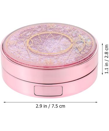 Partykindom Starry Sky Contact Lens Case Set - Cute Travel Storage Box & Tweezers - Pink 7.5x7.5cm - Buy Online on GoSupps.com