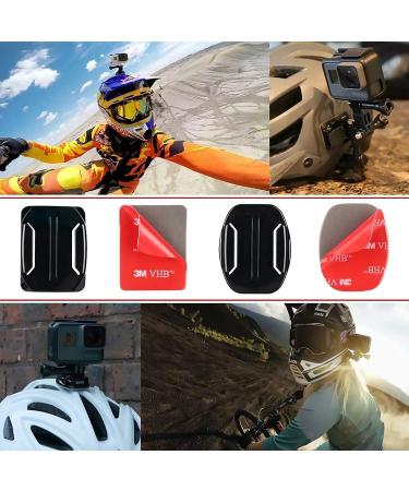 MiPremium Adhesive Mount Kit for GoPro Hero 11-4 Cameras | 10 Pack Sticky Pads for Helmet Mounting | Flat & Curved Attachments for Action Camera - Buy Online on GoSupps.com