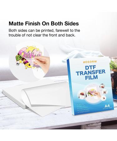 AOSORW DTF Transfer Film - 50 Sheets, Sublimation/Iron On Heat Transfer Paper (A4 Size) - Buy Online on GoSupps.com