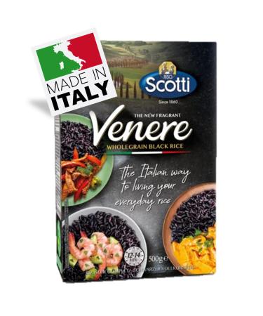 Black Rice, Premium Quality, Product of Italy, Venere, All Natural, Ancient Grain, 1.1 lbs, Riso Scotti