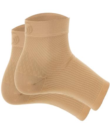 Os1st Men's Performance Foot Sleeve Small Natural Small (1 Pair) Natural