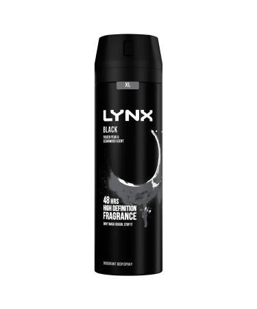 Lynx Black 48 hours of odour-busting Deodorant Bodyspray 200 ml Fresh 200 ml (Pack of 1)