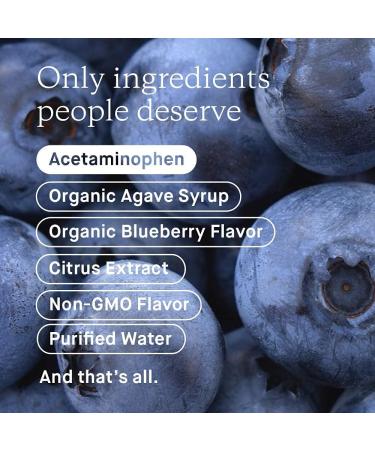 Genexa Kids' Organic Blueberry Acetaminophen Pain & Fever Relief - 4oz - Ages 2-11 | 160mg per 5mL - Buy Online on GoSupps.com