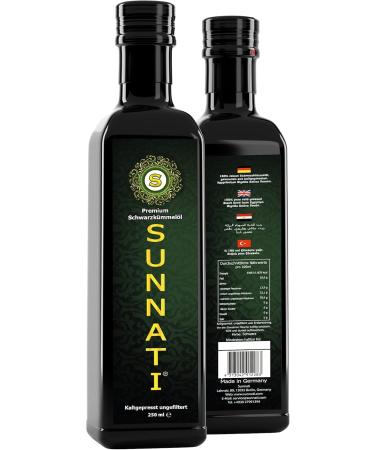  Sunnati Sunnati Unfiltered Cold-Pressed Egyptian Black Seed Oil 100% Pure 4 x 250 ml (1000 ml) - Buy Online on GoSupps.com