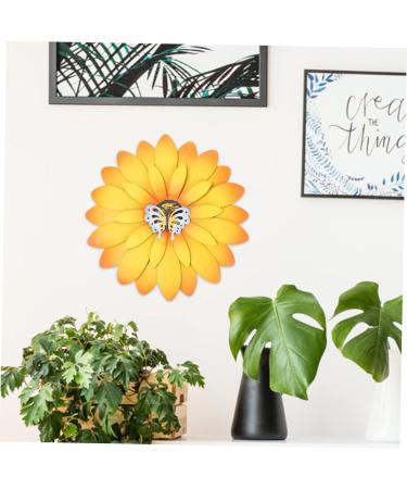 Yardenfun Hanging Wall Art Wall Hanging Home Decor 3d Flowers for Wall Decoration 3d Wall Art Decoration Manual Pare 21x21cm Yellow - Buy Online on GoSupps.com