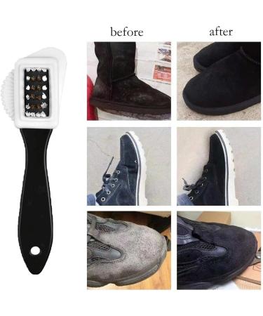 kurkip 4 PCS Suede & Nubuck Brushes 4-Sided Shoe Cleaner Set with Brass Bristles with Eraser and Clean Cloth for Shoes Suede Leather Boot Cleaning Brush 1 Pcs - Buy Online on GoSupps.com