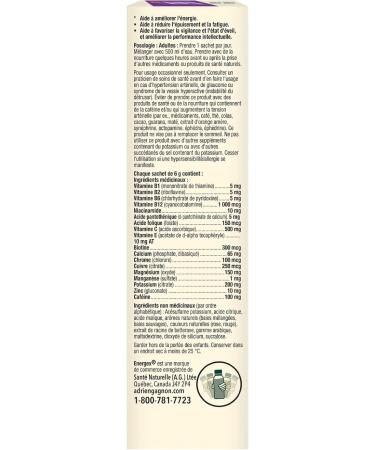 Adrien Gagnon - Energex Boost - Sugar-Free Powder - Fast-Acting Energy Burst Vitamins & Minerals Electrolytes & Caffeine - Berry Flavor -14 sticks - Buy Online on GoSupps.com