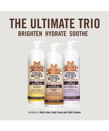 American Dream Cocoa Butter Lemon Body Lotion 16oz - Nourishing Hydration for All Skin Types - International Shipping Available - Buy Online on GoSupps.com