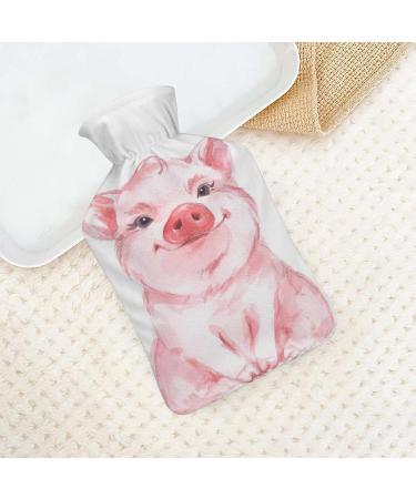 Cute Pig Hot Water Bottle with Plush Cover - Hand Warmer for Adults & Children - 26.5x15.3cm - International Shipping - Buy Online on GoSupps.com