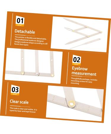 DOITOOL 1pc Second Generation Scale Eyebrow Balance Ruler Molds Eyebrow Measuring Rulers Cosmetic Bag Metal - Buy Online on GoSupps.com