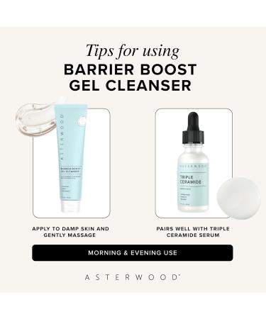 Asterwood Naturals Barrier Boost Cleansing Gel 5.29 Fl Oz + Triple Repair Cream - Buy Online on GoSupps.com