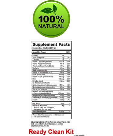 RU Clean 6 Detox Kit: Ready Clean Drink 16oz + Herbal Precleanse Capsules - Fast 1-Hour Detox Flush - Buy Online on GoSupps.com