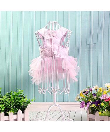 Doublehero Dog Bubble Rock Summer Fashion: Cute Stripes Lace Dress for Princess Dogs - Vintage Sleeveless Clothing for XL Pink Dogs Perfect for Halloween & Christmas - Buy Online on GoSupps.com
