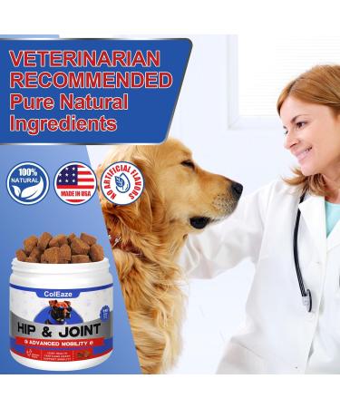 ColEaze Glucosamine for Dogs 150 Count Joint Supplement Glucosamine Chondroitin MSM Turmeric Hip & Joint Health Chicken Liver Flavour Chicken 150 Count - Buy Online on GoSupps.com