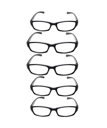 Flevado 5 Pack reading glasses women or men strengths of the glasses read aids+1.0/+1.5/+2.5/+3/+3.5/+4 are selectable H +1.0 Dioptria