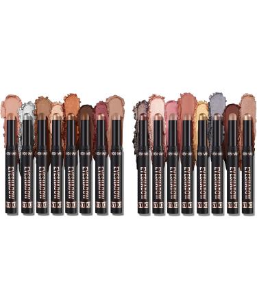 6Pcs Eyeshadow Stick Set Matte and Shimmery Cream Eye Shadow Pencil Highlighter Contouring Pen Waterproof Long Lasting Eyeshadow Pen - Buy Online on GoSupps.com
