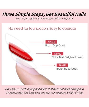 Coral Nail Polish Set 3 in 1 White Nail Polish Green Pastel Nail Polish Quick Dry & Long Lasting Nail Varnish Breathable Natural Nail Polish No Need Cure DIY Nail Art PolkaCandyHeart - Buy Online on GoSupps.com