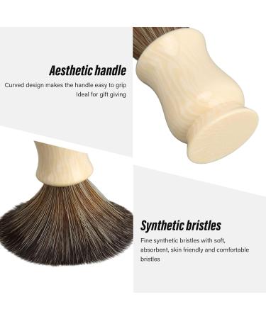 Men's Beard Brush with Synthetic Bristles - Portable Shaving Foam & Barber Neck Duster - Ideal for Grooming & Cleaning - Buy Online on GoSupps.com