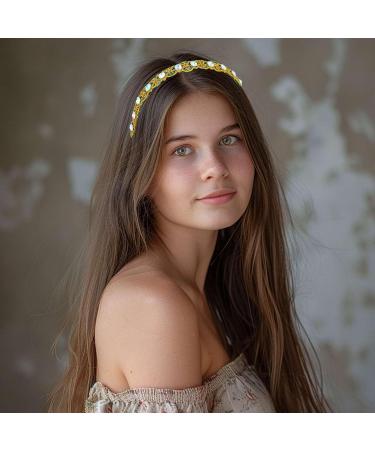 Women Rhinestone Glitter Hairband Sparkly Green Crystal Hairband Fashion Holiday Anniversary Birthday Gift for Girls Woman - Buy Online on GoSupps.com