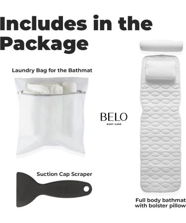 X-Large Luxury Full Body Bath Pillow - Air Mesh for Tub Neck and Back Support - Buy Online on GoSupps.com