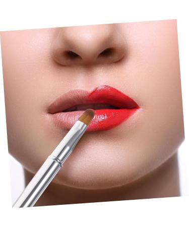 MERRYHAPY Double Ended Lipstick Brush - Professional Makeup Tool for Lip Eyeshadow & Concealer | Best Lip Makeup Applicator - Silver - Buy Online on GoSupps.com