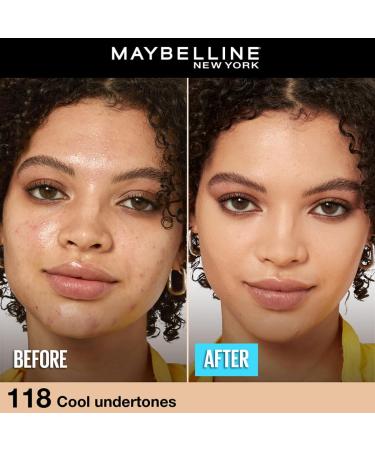 Maybelline New York Fit Me Matte + Poreless Liquid Foundation - 118 Light Beige SPF Oil Absorbing 1.01 oz | International Shipping - Buy Online on GoSupps.com