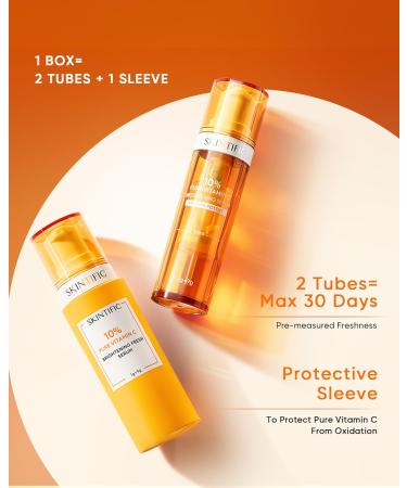 SKINTIFIC Radiance Booster Serum Spray Hydrating Face Mist with Bifida Ferment & Squalane + Dual-Chamber Fresh Vitamin C Brightening Serum for Face - Buy Online on GoSupps.com