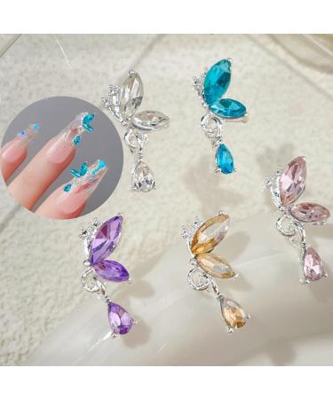 10x/Pack Butterfly Wing Nails Charm Butterfly Pendants Charm Decorations Dangle Nails Charm Nails Supplies Hy4364 - Buy Online on GoSupps.com