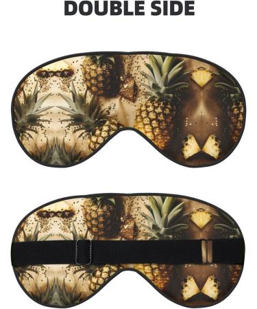 Gold Glitter Pineapple Eye Mask | Soft & Breathable Sleep Patch for Women | Perfect Travel Accessory - Buy Online on GoSupps.com