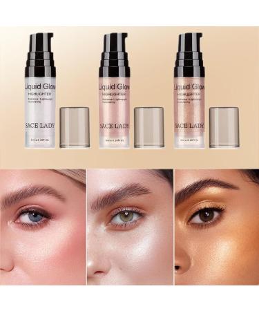 Highlighter Liquid Foundation Face Highlighter Liquid Glow Illuminator Facial Lips Illuminate Ultra Smooth Makeup Highlighter - Face Illuminator Cheekbone T-Zone Nose Bridge -03 - Buy Online on GoSupps.com