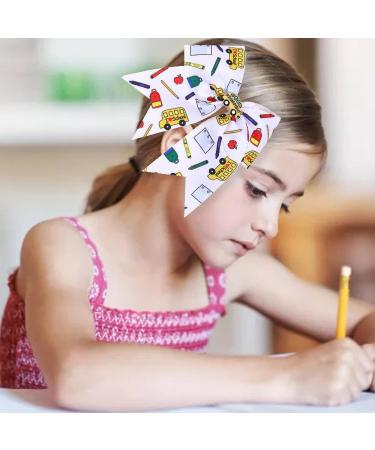 Hair Bows Clips Cartoon Hair Barrettes for Back to School | Cute Decorative Hair Clips Hair Accessories for Daily Life Travel School - Buy Online on GoSupps.com