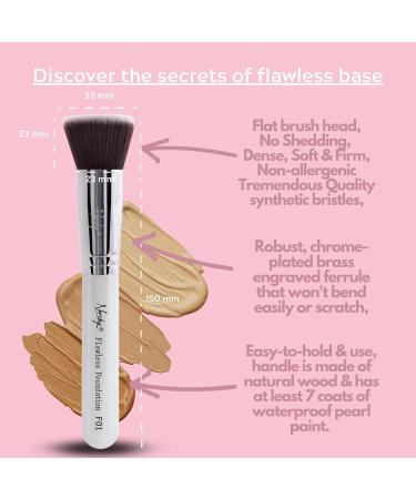 Buy Nanshy Flawless Flat Foundation Brush - Vegan & Cruelty-Free | Smooth Blending for Powder Cream & Liquid Makeup - International Shipping Available - Buy Online on GoSupps.com