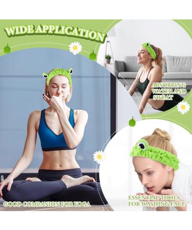 WLLHYF Frog Headband Makeup Headband Frog Eye Elastic Face Washing Hair Band Cute Shower Spa Headband Funny Green Head Wrap Cartoon Hair Accessories for Women Girls Skincare Beauty (Light green) - Buy Online on GoSupps.com