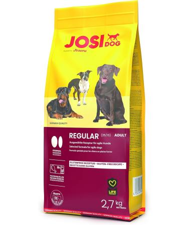 JosiDog Regular (3 x 2.7 kg) | Food for Lightly Active Dogs | Premium Dry Food for Adult Dogs | Powered by Josera - Buy Online on GoSupps.com