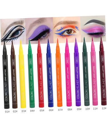 FOMIYES 36 Pcs Neon Eye Liner Pen Waterproof Liquid Eyeliner Liquid Eyeliner Pencil Set Makeup Matte 1 count (Pack of 1) As Shownx3pcs - Buy Online on GoSupps.com