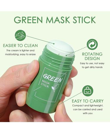 2 Pi ces Green Tea Mask Stick Masque Visage Th Vert Nettoyant en profondeur Masque Stick Th Vert pour anti-points noirs contr le du s bum et hydratation soin purifiant portable pour la plupart Green Tea colorful 01 - Buy Online on GoSupps.com