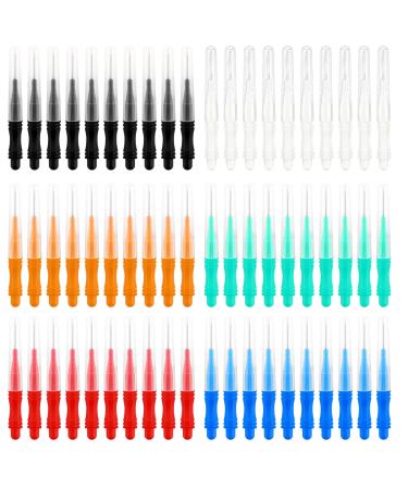 Bekecidi eyebrow brush with cap portable eyelash brush perfect for coloring eyelashes and use of mascara light versatile and durable mascara brushes rod (60 pieces) 6-color mix