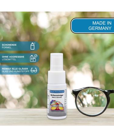 Blum Manufaktur Glasses Cleaner Set - 2x 30ml Spray & 2 Microfiber Cloths | High-Quality Glass Cleaning Solution for Quick & Thorough Care - Buy Online on GoSupps.com