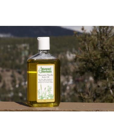 Nuwati Herbals Moccasin Tracks Bath and Body Oil - Soothes Dry Skin, Sunburns, Irritations, Poison Ivy, Bug Bites - 8 oz - Buy Online on GoSupps.com